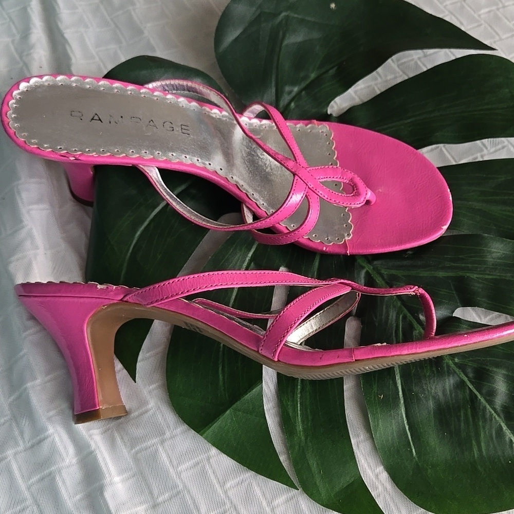 Rampage Vintage Y2K Pink Barbiecore Sandals Summer Shoes